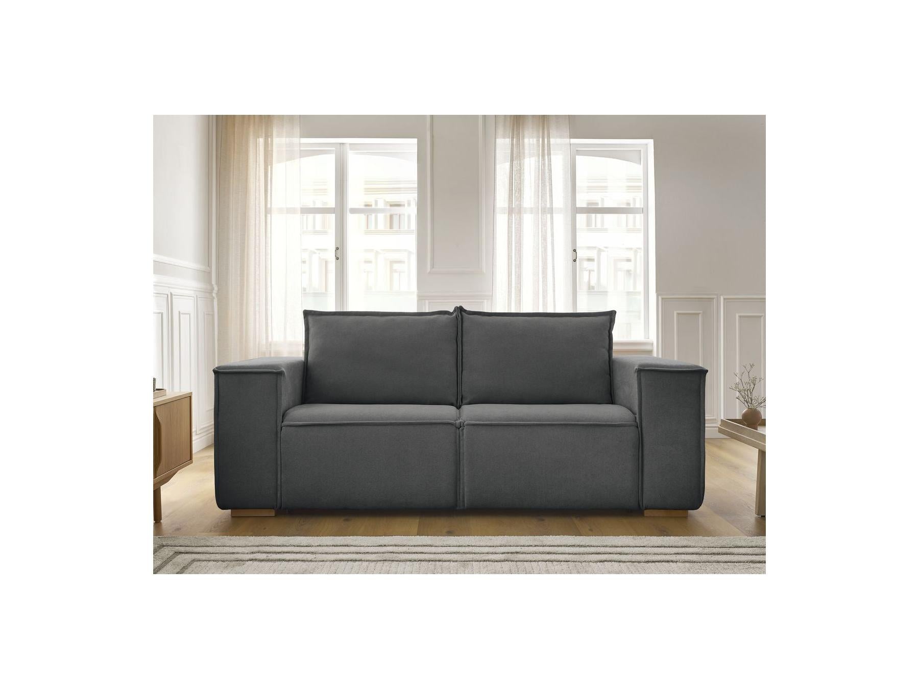 Chelsea - Canapé Droit Convertible Ouverture Express - Tissu Texturé - 140X200
