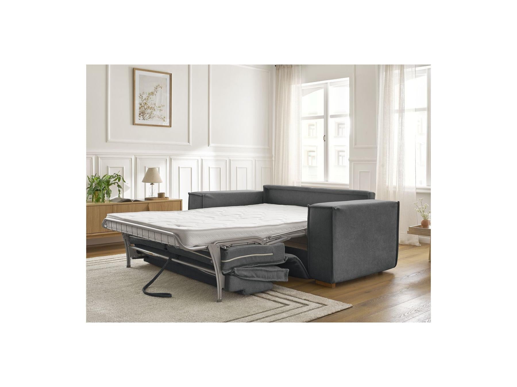 Chelsea - Canapé Droit Convertible Ouverture Express - Tissu Texturé - 140X200