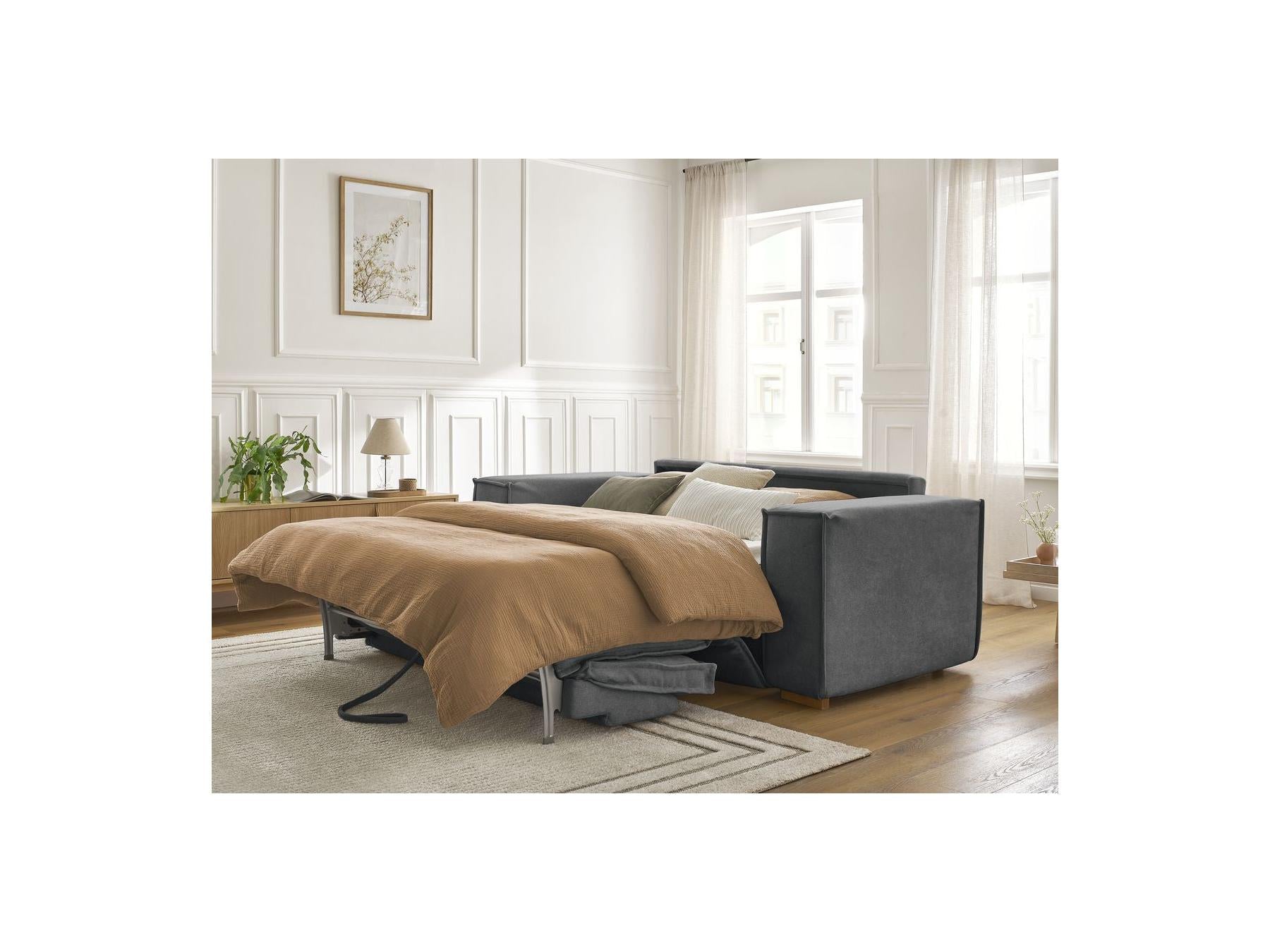 Chelsea - Canapé Droit Convertible Ouverture Express - Tissu Texturé - 140X200