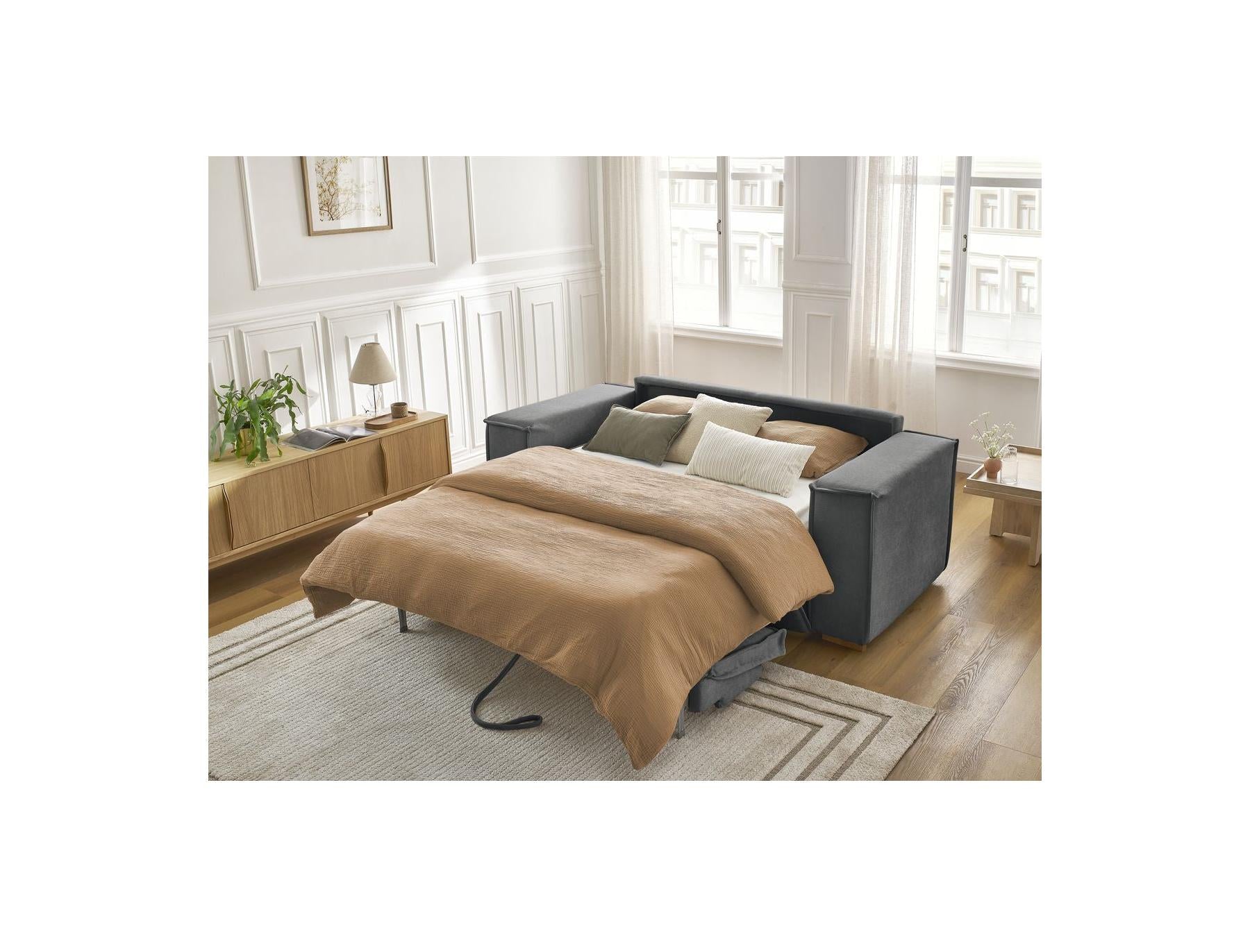 Chelsea - Canapé Droit Convertible Ouverture Express - Tissu Texturé - 140X200