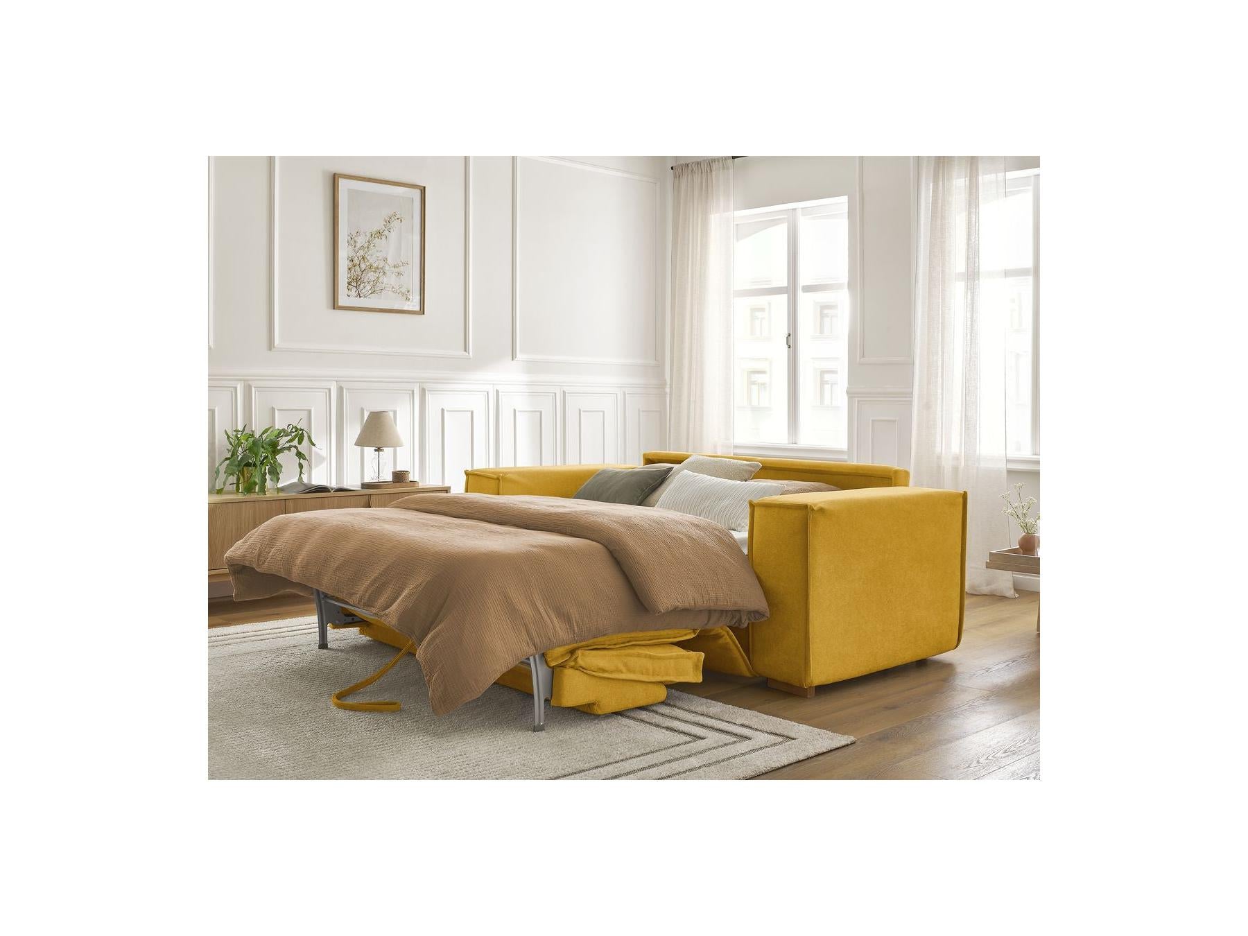 Chelsea - Canapé Droit Convertible Ouverture Express - Tissu Texturé - 140X200