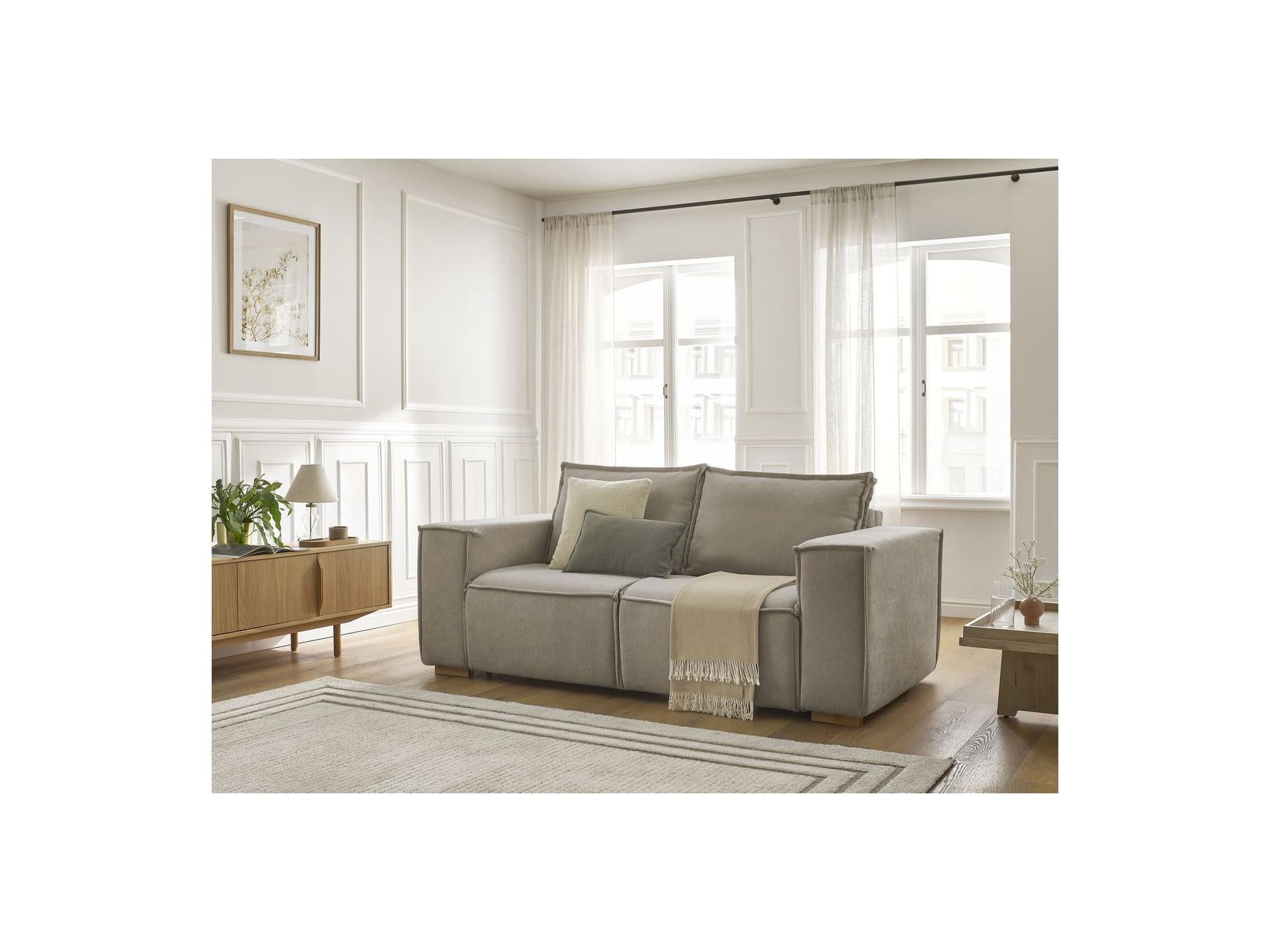 Chelsea - Canapé Droit Convertible Ouverture Express - Tissu Texturé - 140X200