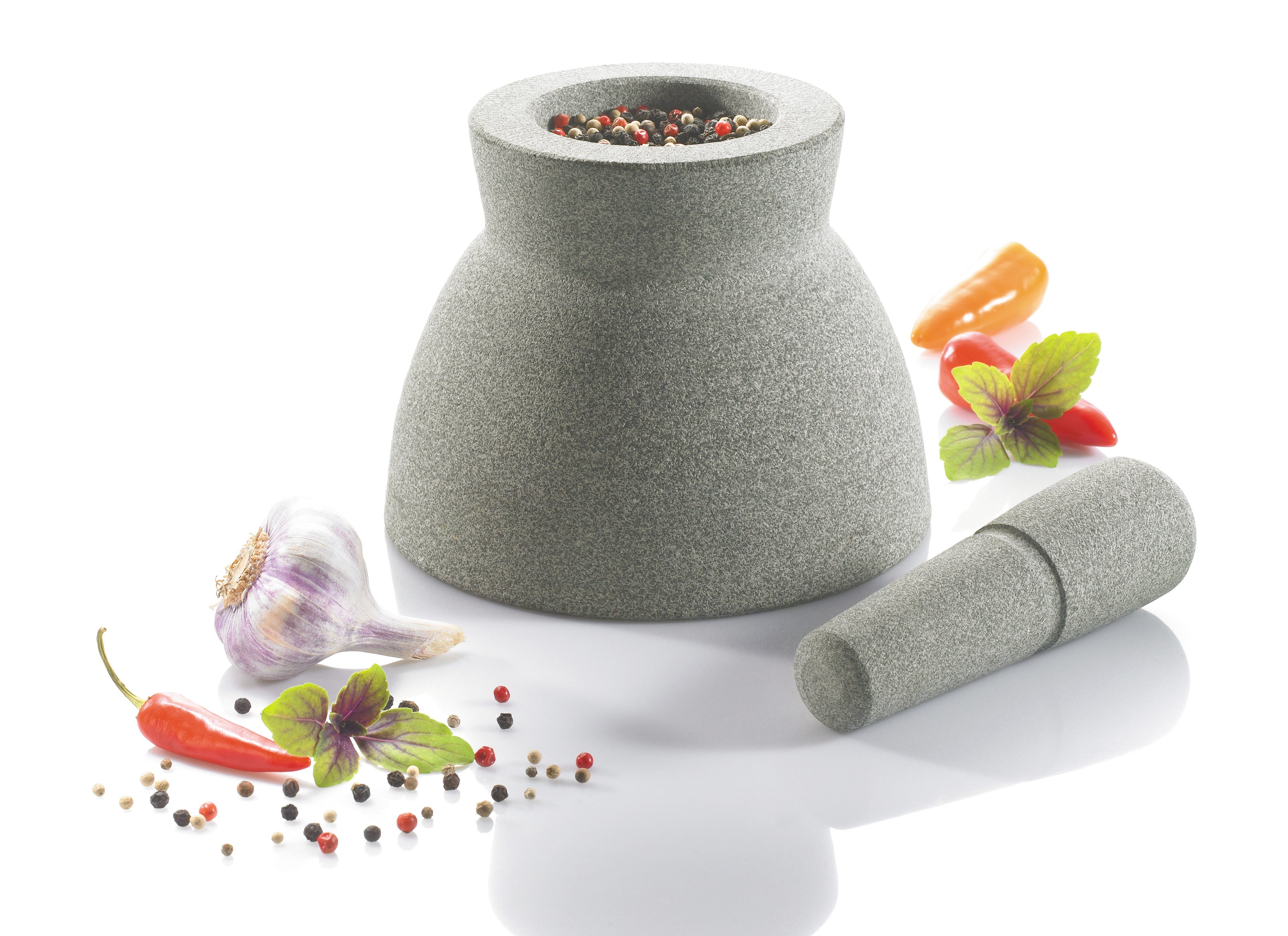 Crunchy - Mortier - Granit - 17cm - Gris