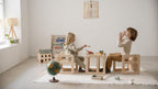 Set De 2 Chaises/Tables Montessori - Naturel