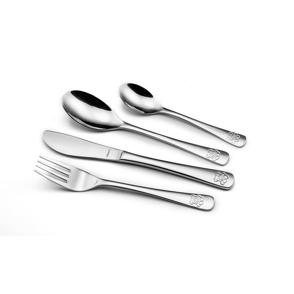 Teddy - Set 4 Couverts Enfant - Acier Inoxydable - Inox