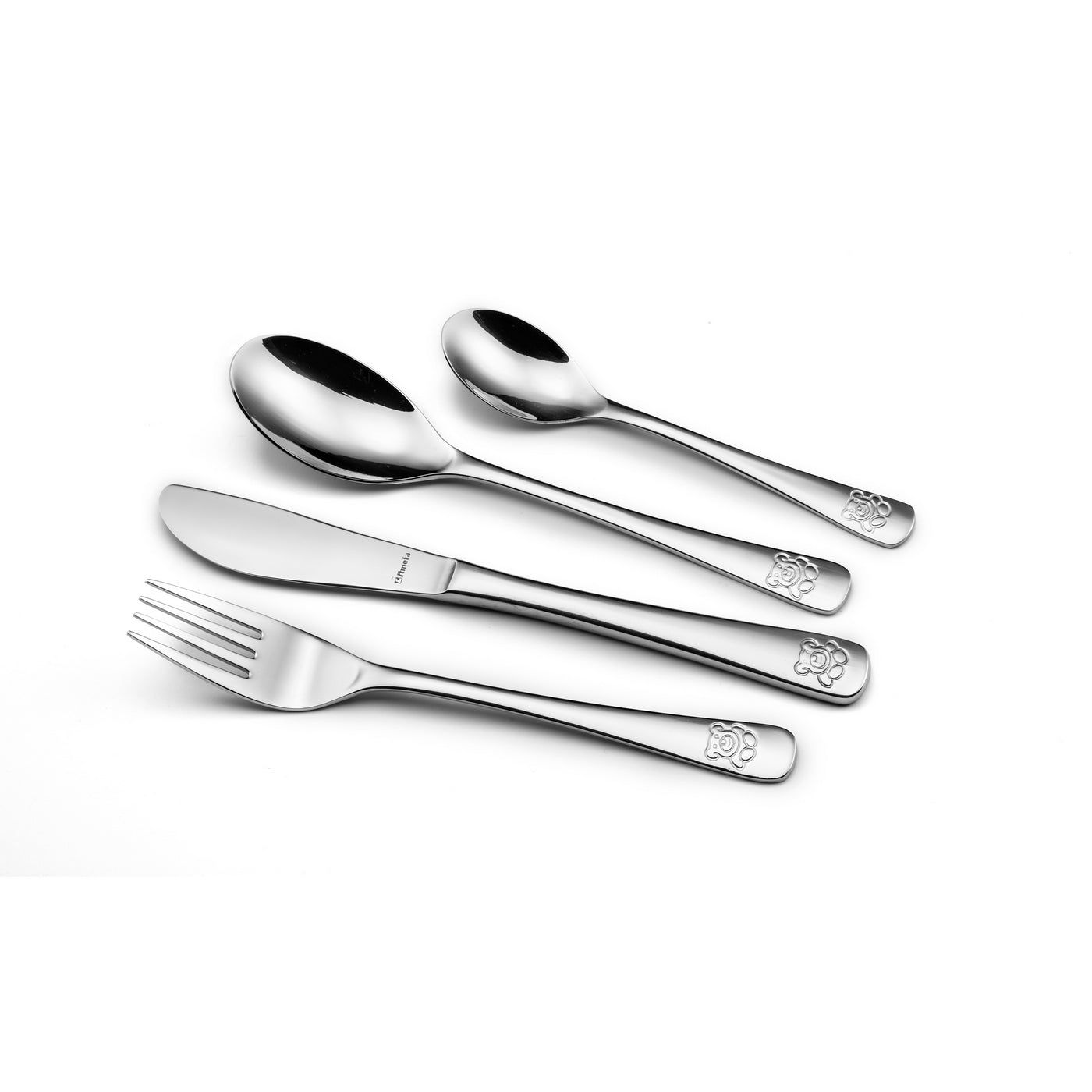 Teddy - Set 4 Couverts Enfant - Acier Inoxydable - Inox