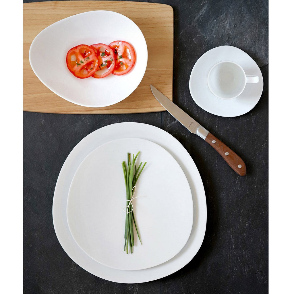 Sven Blanc - Coffret 6 Assiettes Dessert - Porcelaine - Blanc