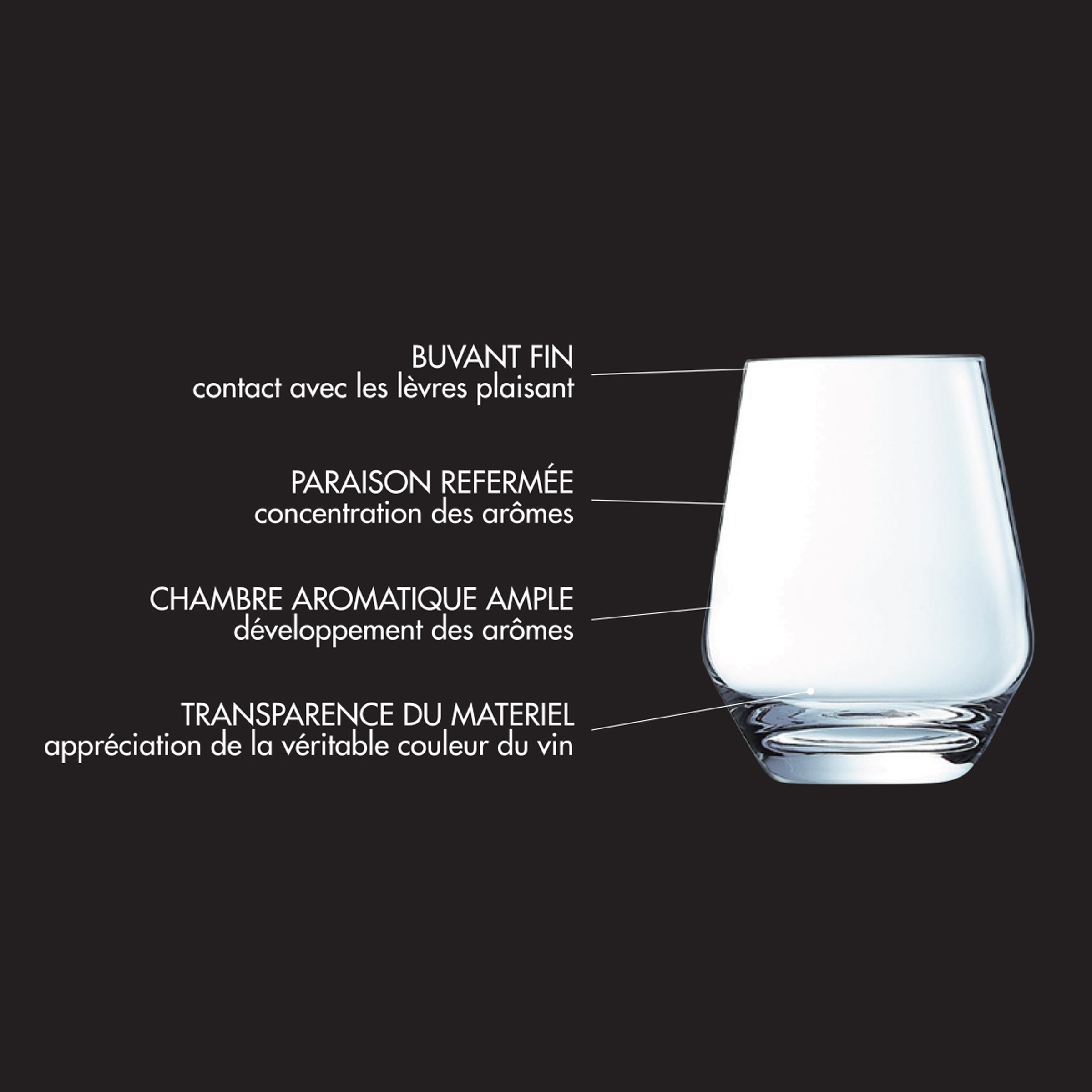 Diamantis - Lot De 8 Gobelets Hauts 40Cl - Cristallin Expert - Translucide