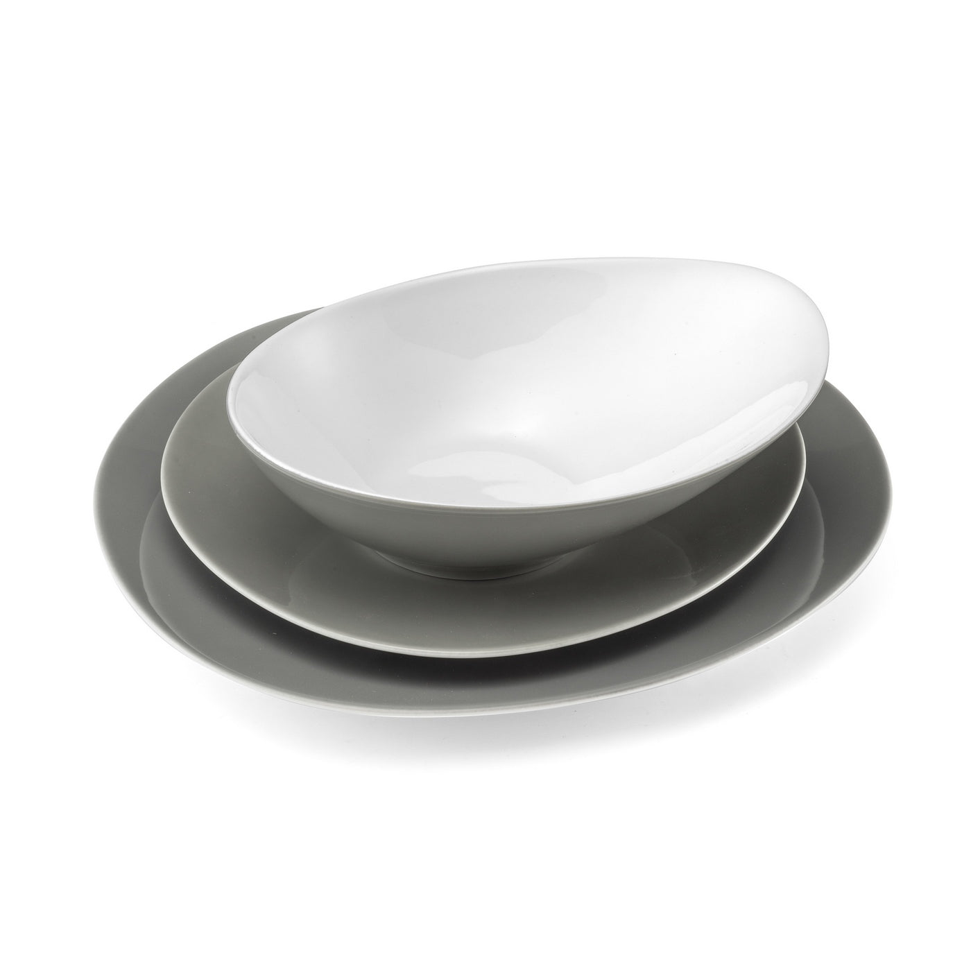Sven Gris - Service 18 Pièces - Porcelaine - Gris