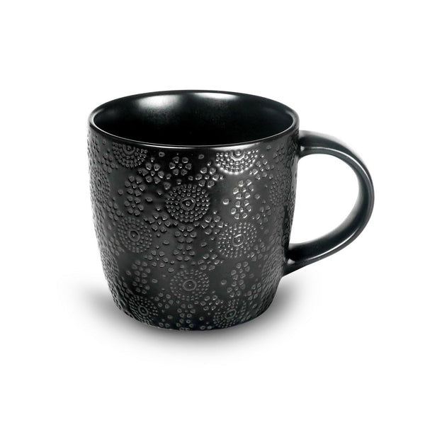 Black Japan - 6 Tasses Café/Thé - Grès - Noir