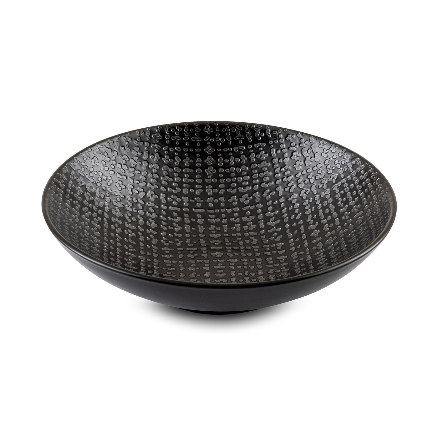 Tweed Noir - Service 18 Pièces - Grès - Noir