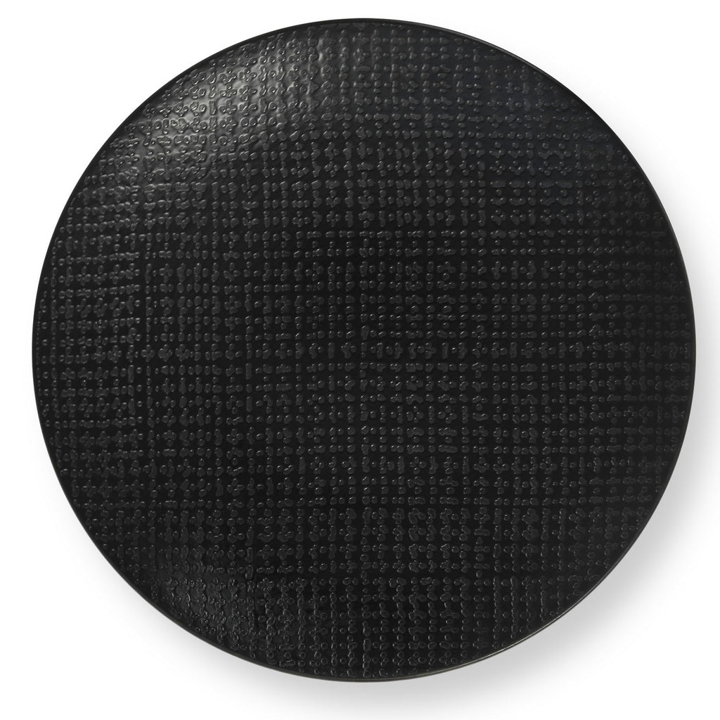 Tweed Noir - Service 18 Pièces - Grès - Noir