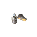 Chaussons Bébé Souples Antidérapants Mini-Adonis - Cuir Gris Taupe - Mixte