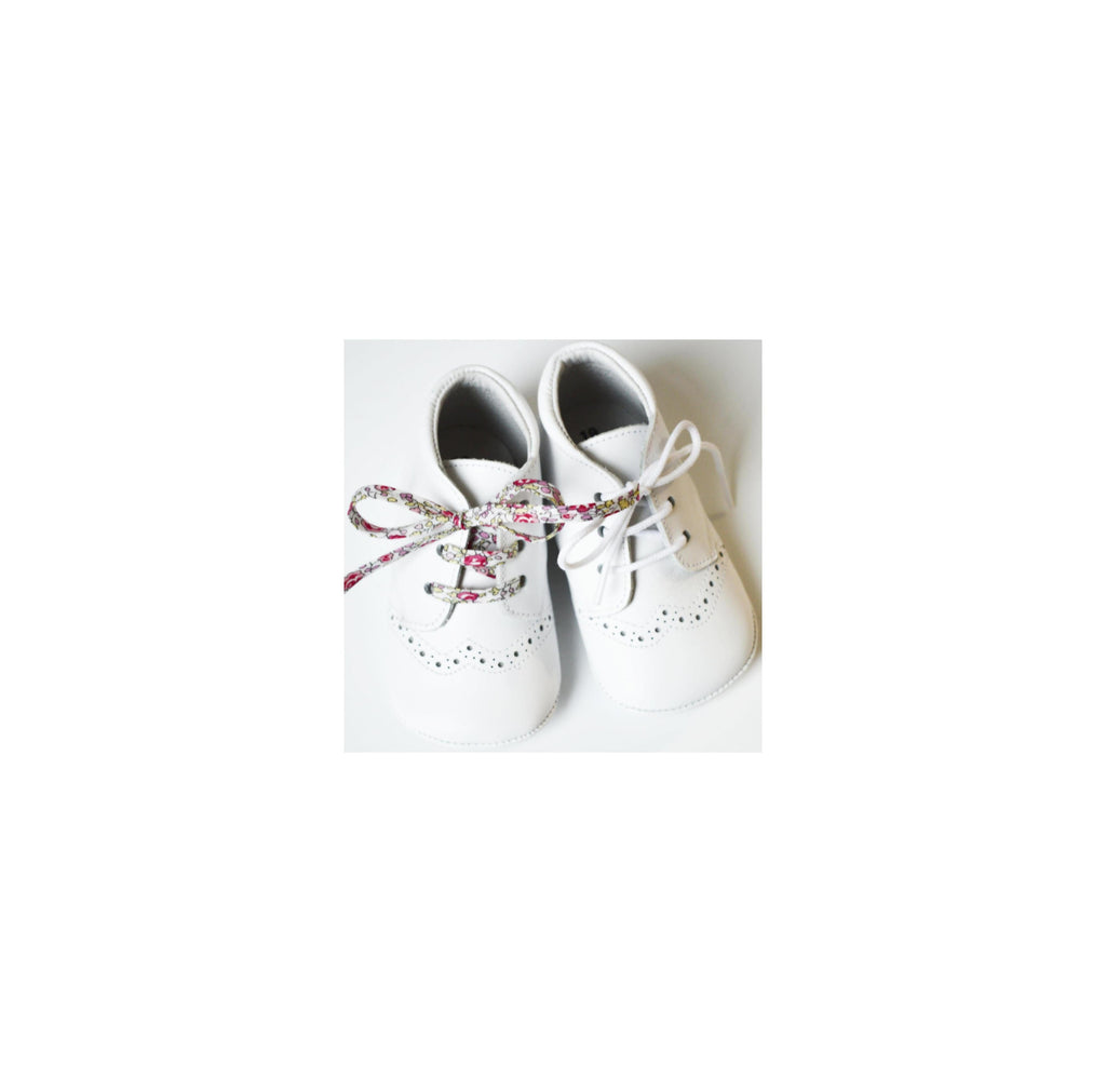Chaussons Bébé Souples Antidérapants Mini-Adonis - Cuir Blanc - Mixte
