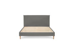 Sary - Lit Avec Lattes Massives - Pieds En Bois Naturel