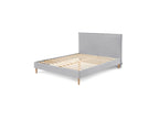 Sary - Lit Avec Lattes Massives - Pieds En Bois Naturel