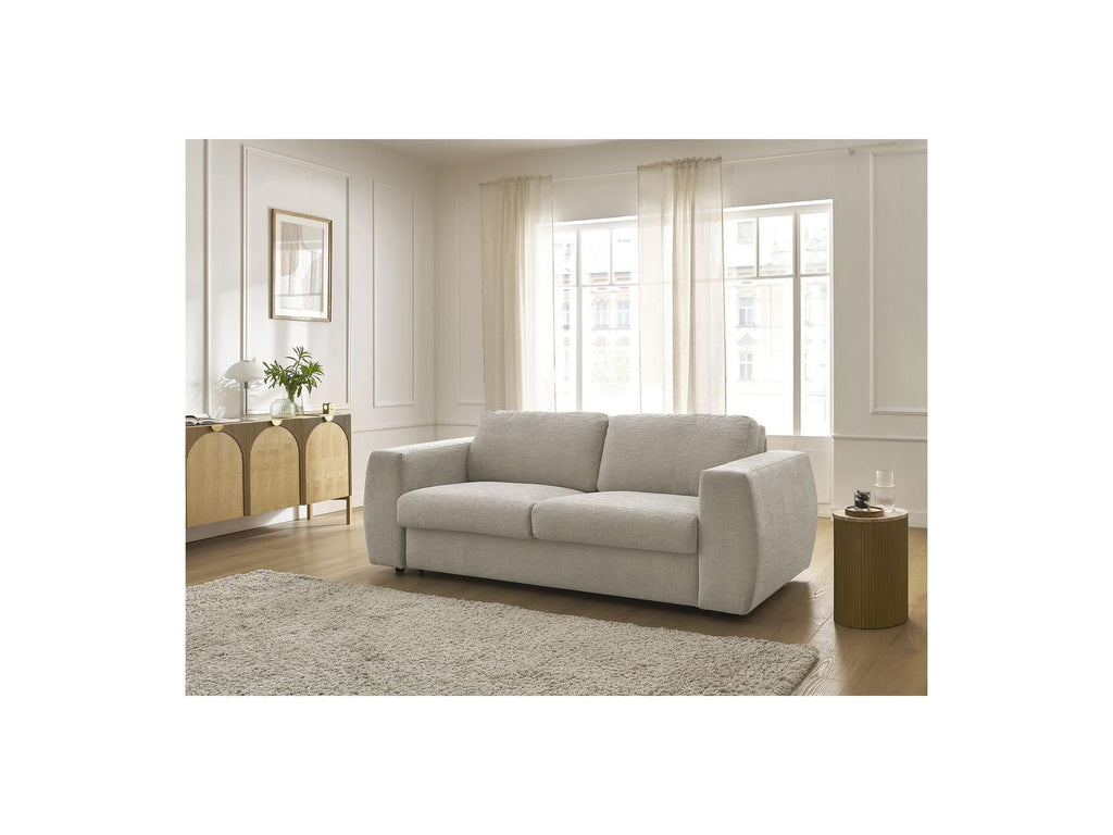 Hugo - Canapé Droit Convertible Ouverture Express - Tissu Texturé - 160X190