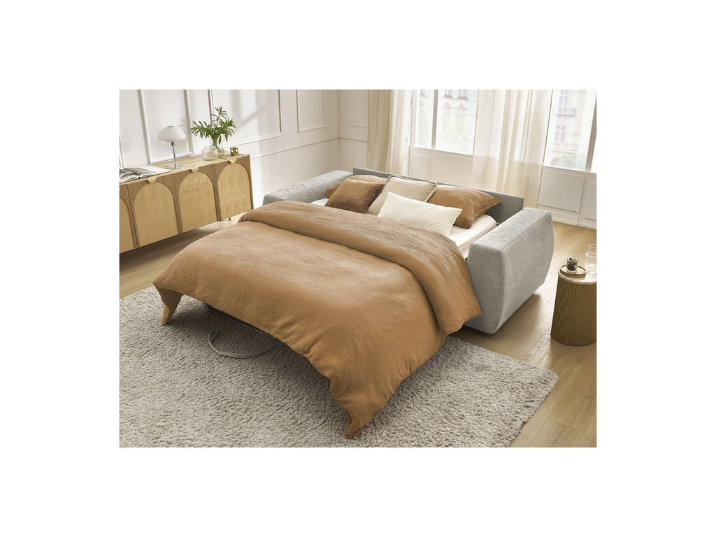 Hugo - Canapé Droit Convertible Ouverture Express - Tissu Texturé - 160X190
