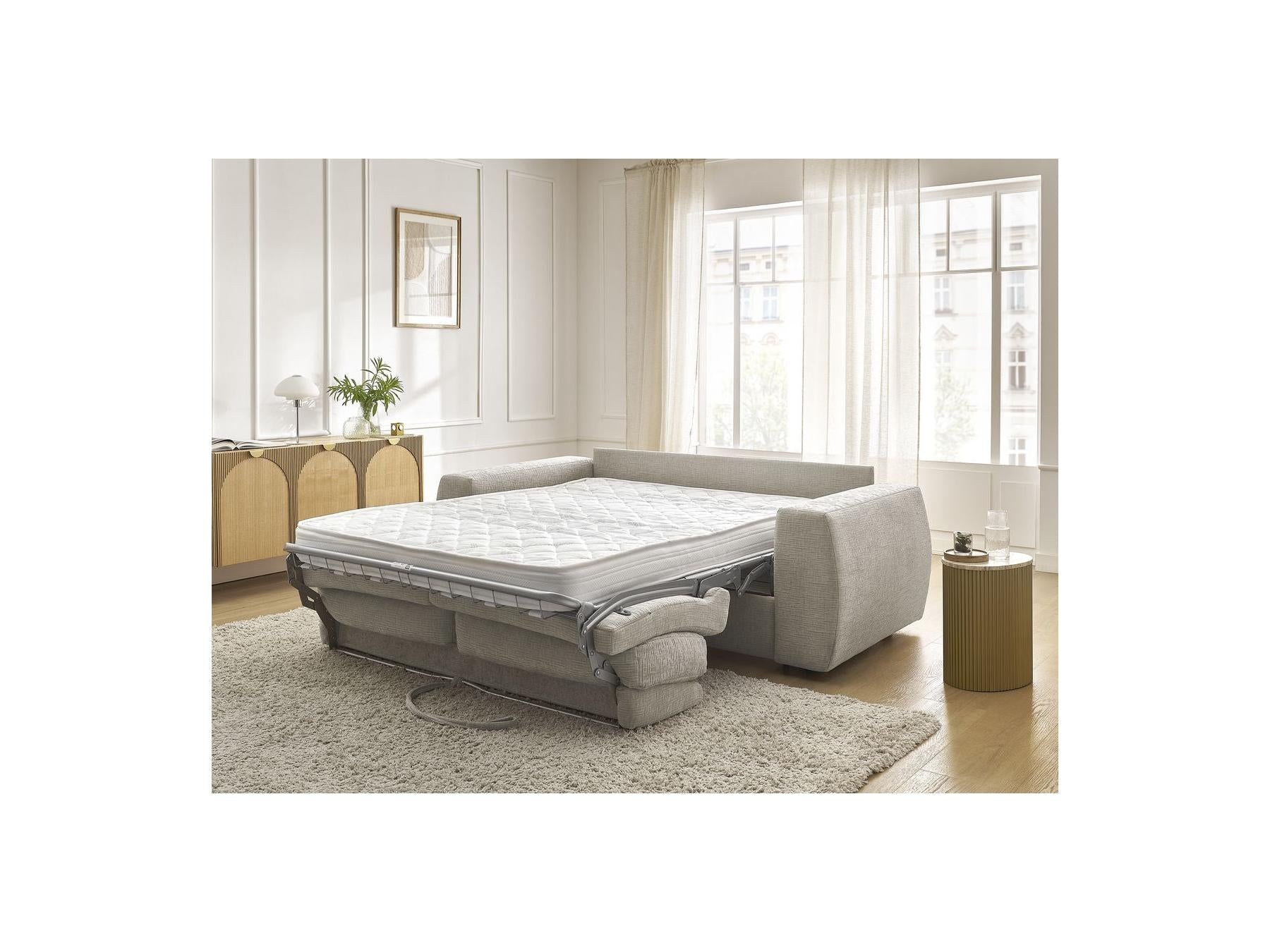 Hugo - Canapé Droit Convertible Ouverture Express - Tissu Texturé - 160X190