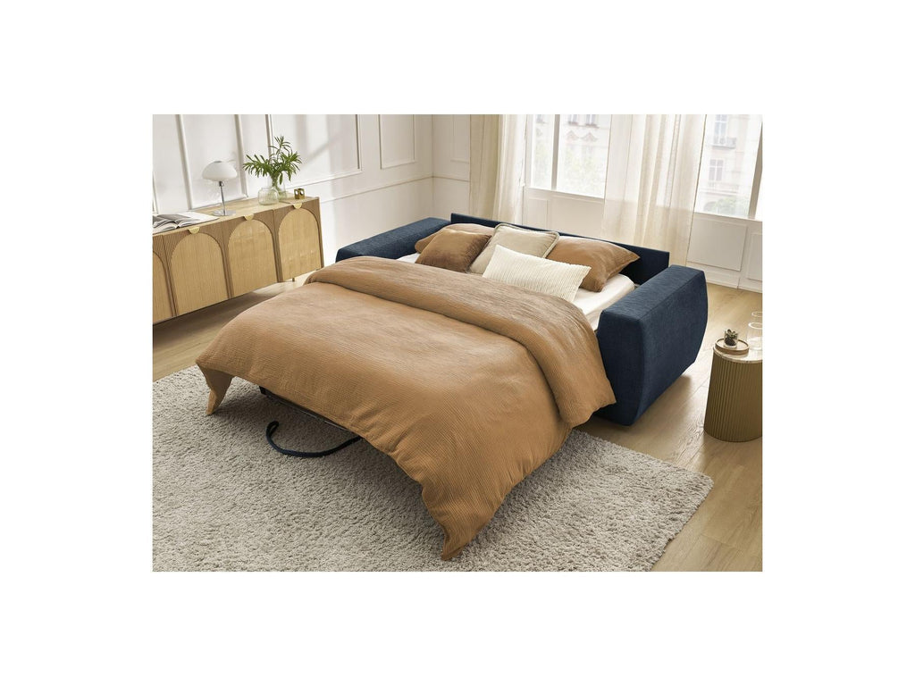 Hugo - Canapé Droit Convertible Ouverture Express - Tissu Texturé - 160X190