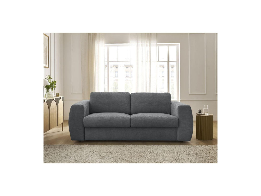 Hugo - Canapé Droit Convertible Ouverture Express - Tissu Texturé - 160X190