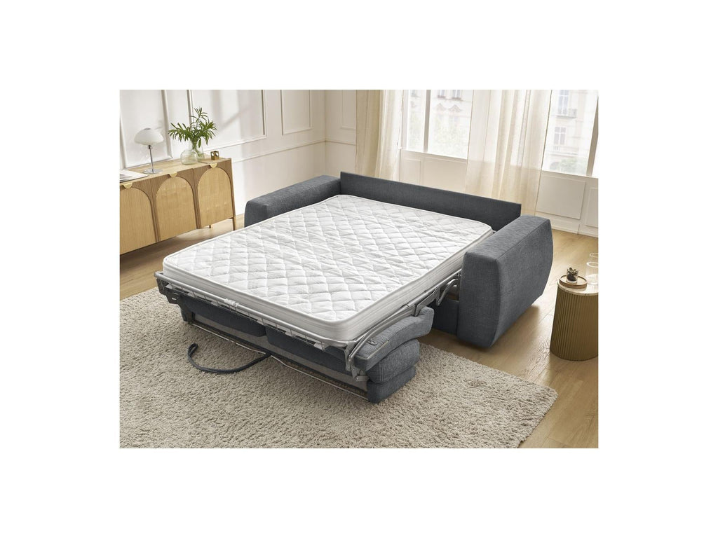 Hugo - Canapé Droit Convertible Ouverture Express - Tissu Texturé - 160X190
