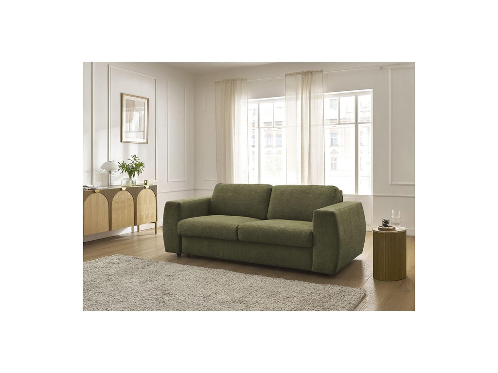 Hugo - Canapé Droit Convertible Ouverture Express - Tissu Texturé - 160X190