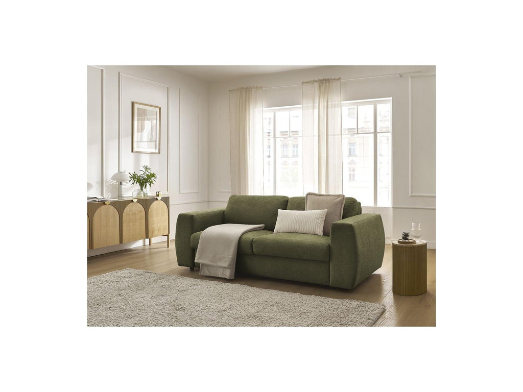 Hugo - Canapé Droit Convertible Ouverture Express - Tissu Texturé - 160X190