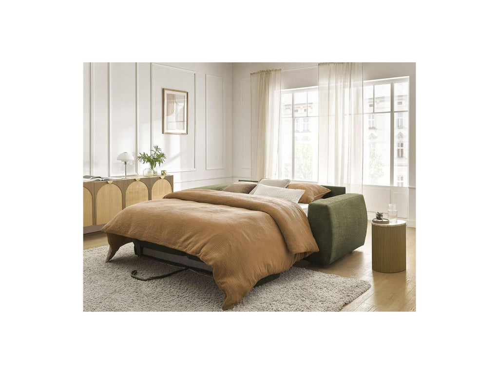 Hugo - Canapé Droit Convertible Ouverture Express - Tissu Texturé - 160X190