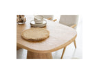 Mazargues - Table À Manger Extensible Rectangulaire Arrondie 200 À 300 Cm - Placage Chêne Massif