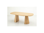 Mazargues - Table À Manger Extensible Rectangulaire Arrondie 200 À 300 Cm - Placage Chêne Massif