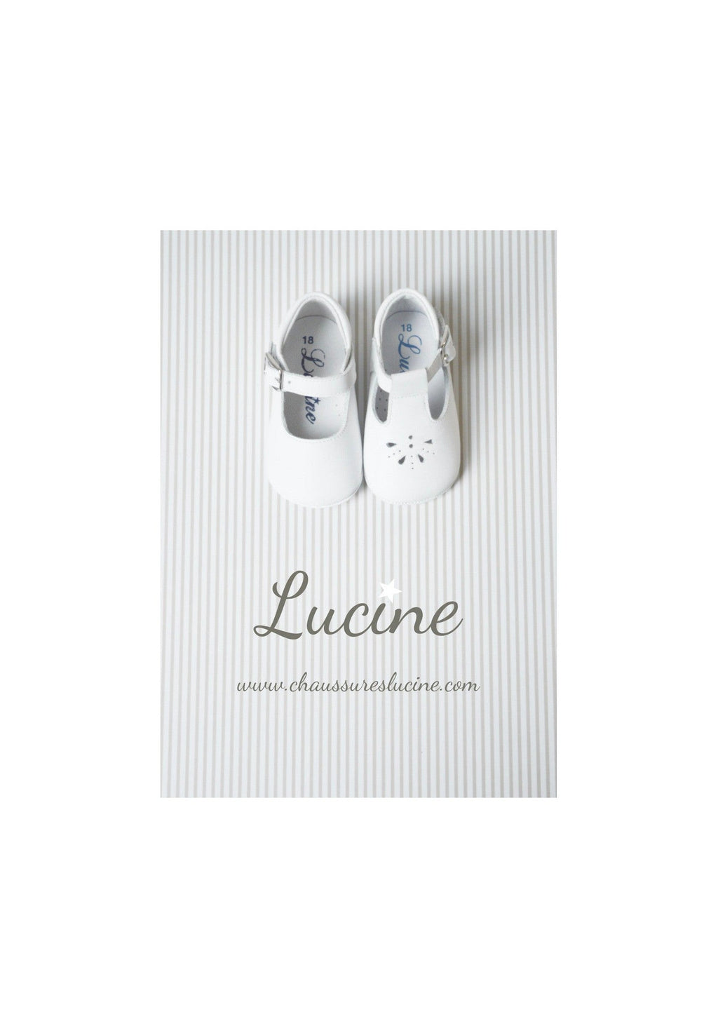 Chaussons Bébé Souples Antidérapants Fille À Boucle Mini-Alice - Cuir Blanc - Fille