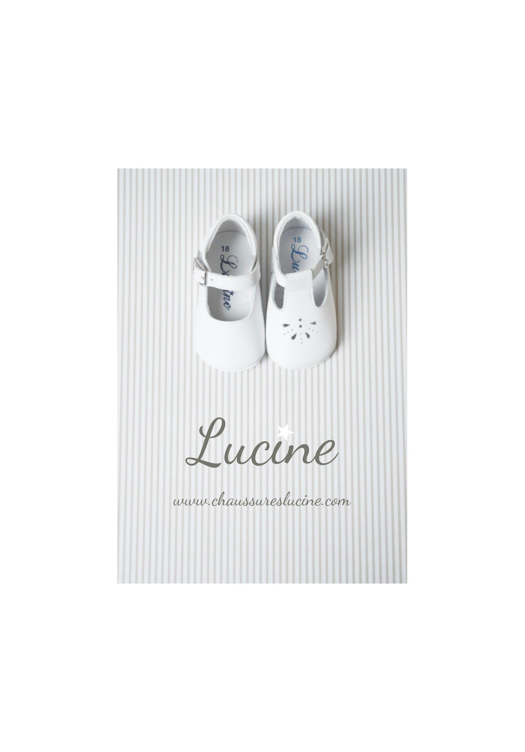 Chaussons Bébé Souples Antidérapants Fille À Boucle Mini-Alice - Cuir Blanc - Fille