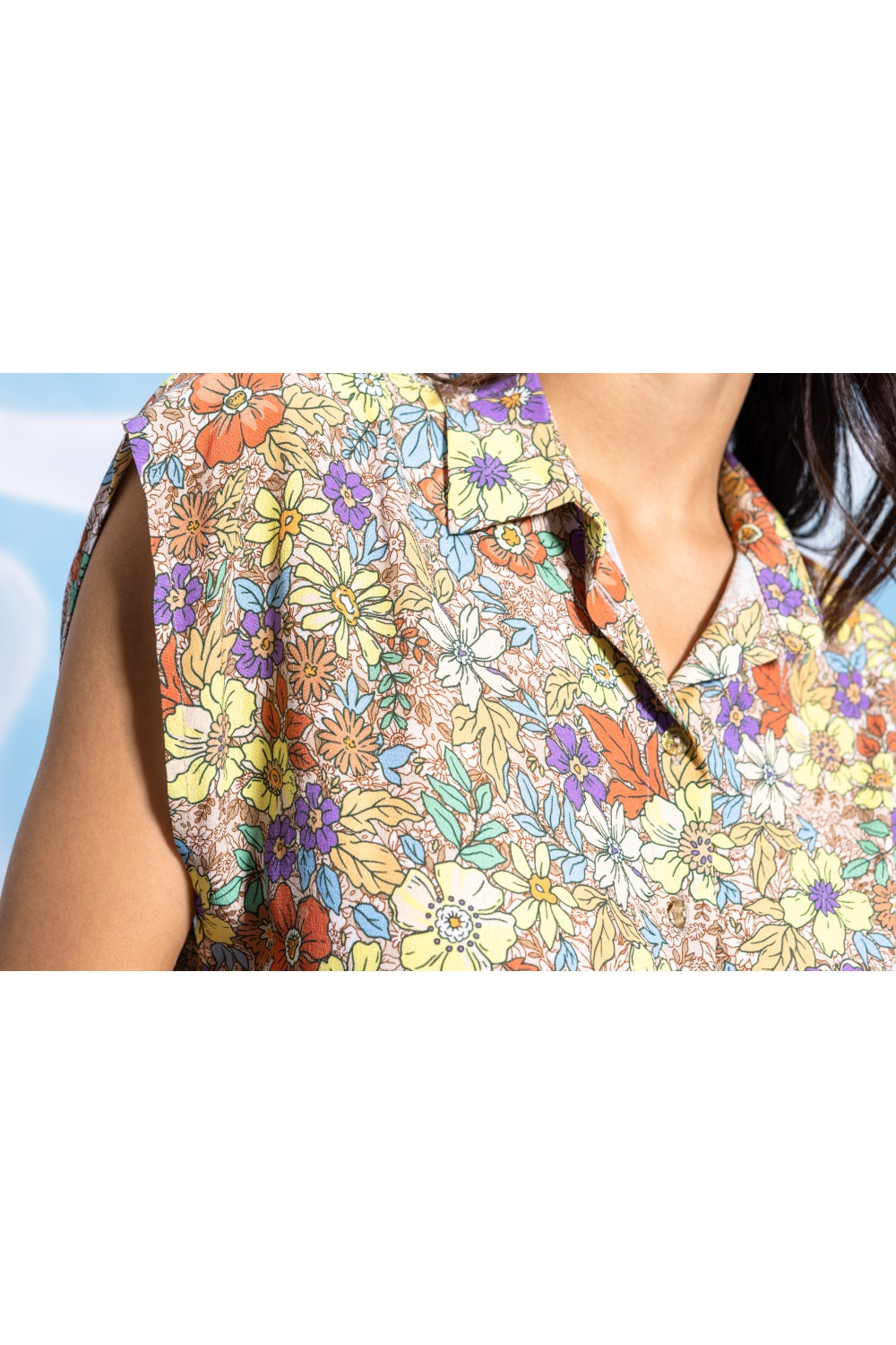 La Blouse Vicky Lilas Flower