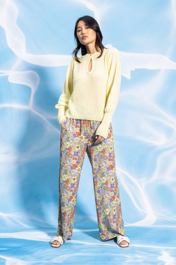 Le Pantalon Tracy Lilas Flower