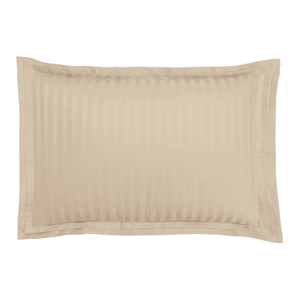 Satin Uni Jacquard - Taie D'Oreiller - Grège