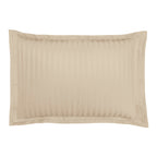 Satin Uni Jacquard - Taie D'Oreiller - Grège