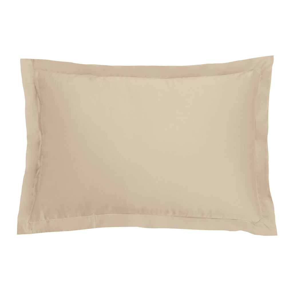 Satin Uni Jacquard - Taie D'Oreiller - Grège