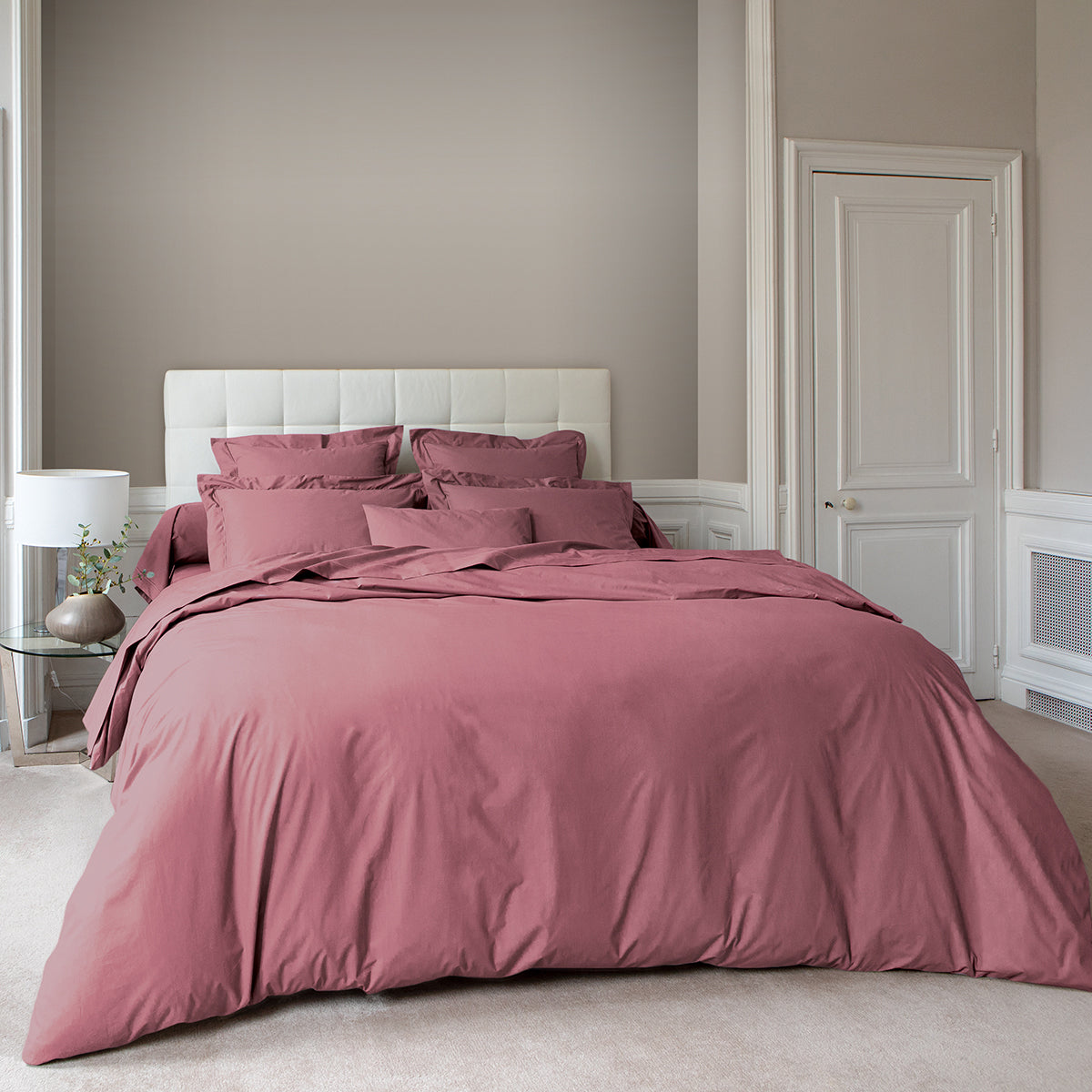 Percale Unie - Housse De Couette - Vieux Rose