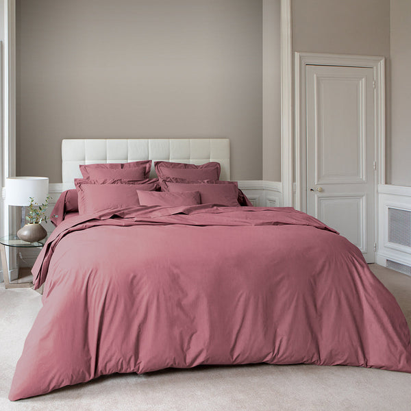 Percale Unie - Housse De Couette - Vieux Rose