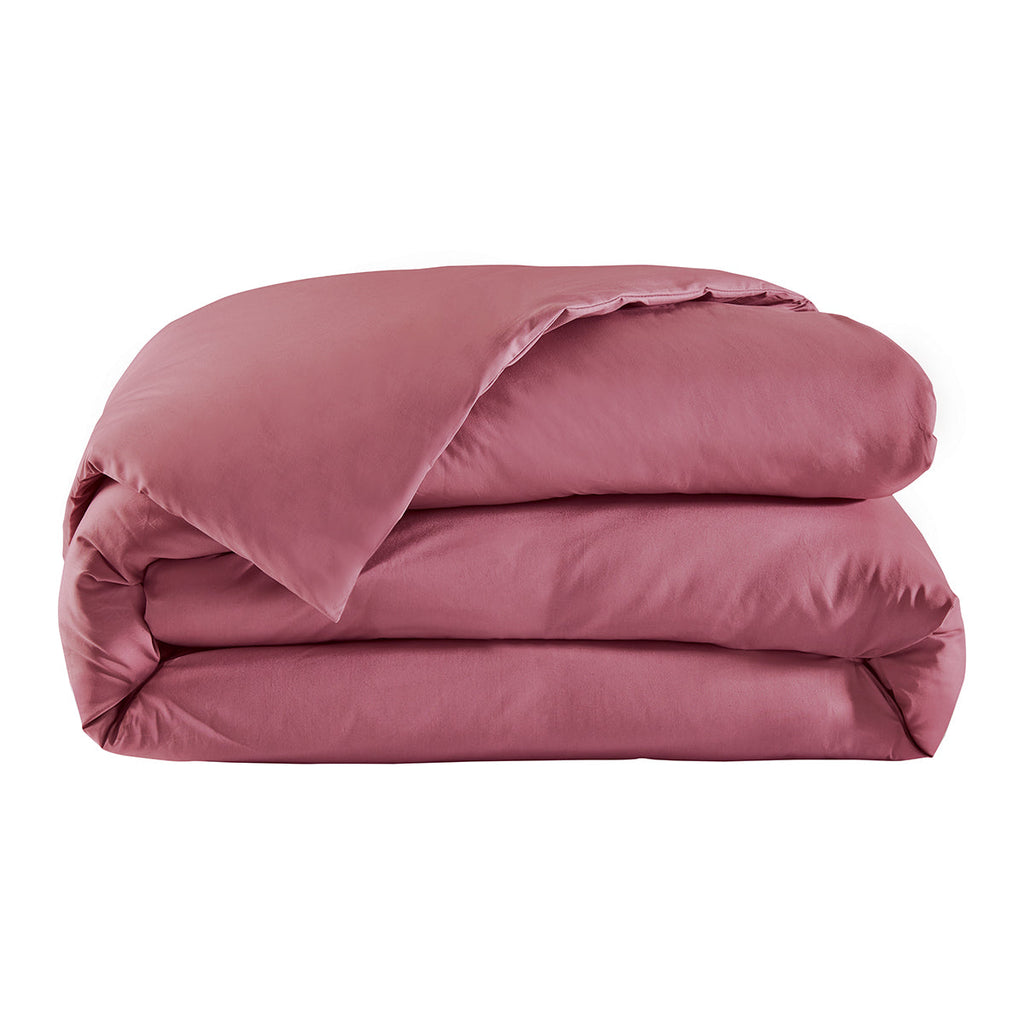 Percale Unie - Housse De Couette - Vieux Rose