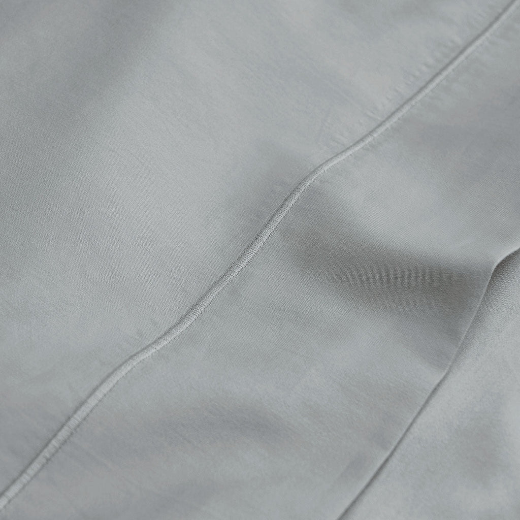Satin Uni - Drap Plat - Gris