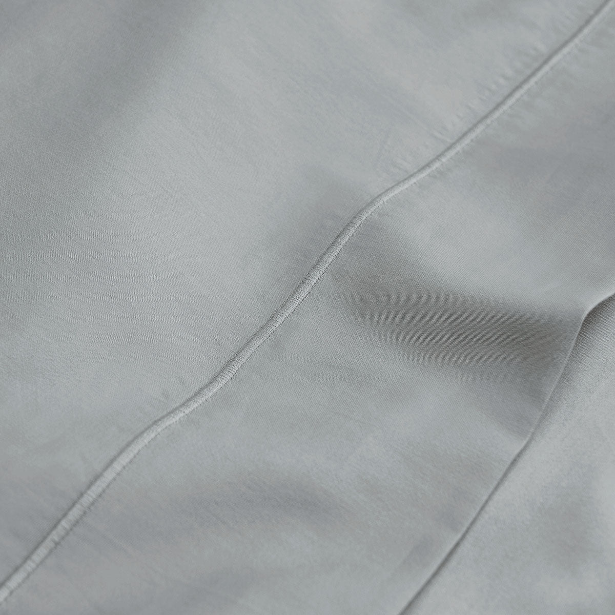 Satin Uni - Drap Plat - Gris