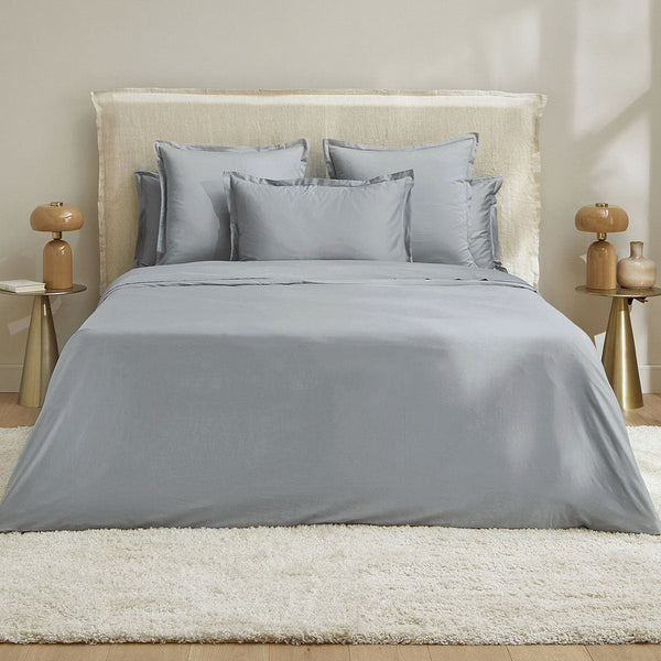 Satin Uni - Housse De Couette - Gris