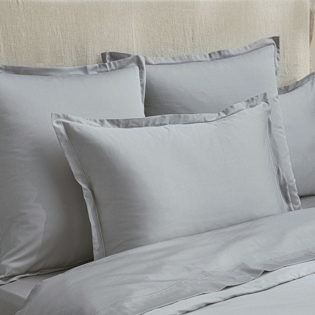 Satin Uni - Taie D'Oreiller - Gris