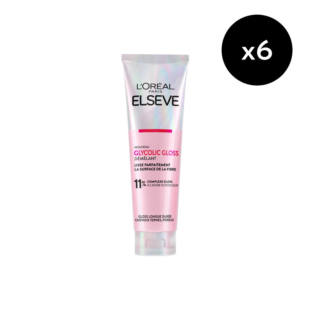 Lot De 6 - L'Oréal Paris Elseve Glycolic Gloss Démêlant Gloss 150Ml