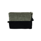 Pochette Velours Delhi - Kaki