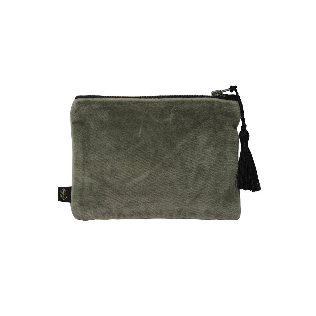 Pochette Velours Delhi - Kaki