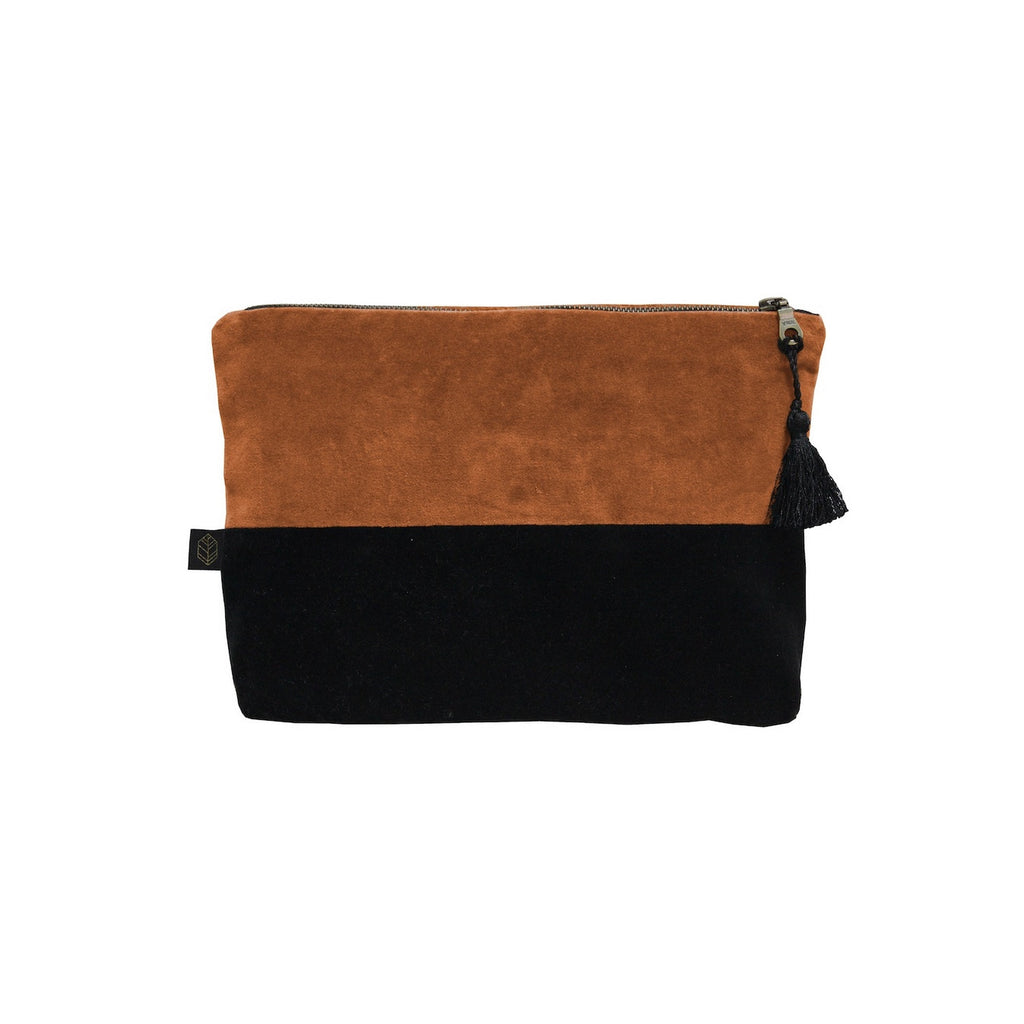 Pochette Velours Delhi - Caramel