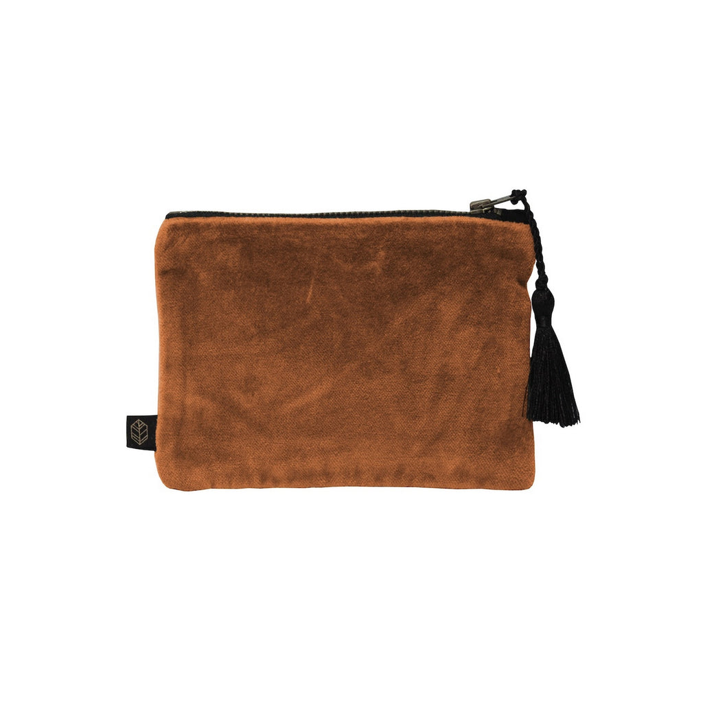 Pochette Velours Delhi - Caramel